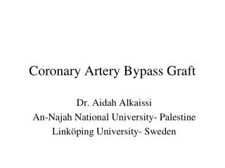 Coronary Artery Bypass Graft