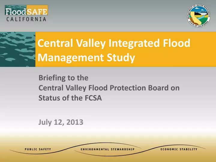 central valley integrated flood management study