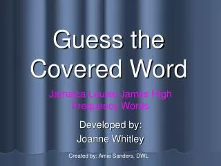 Guess the Covered Word