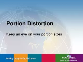 Portion Distortion