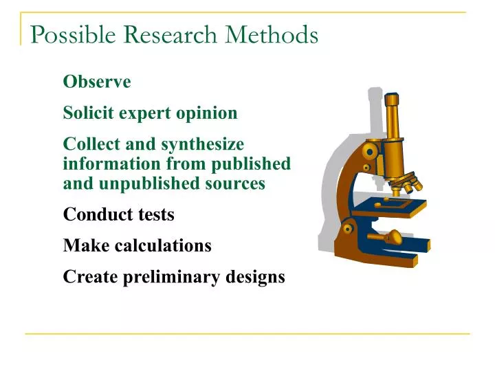 possible research methods