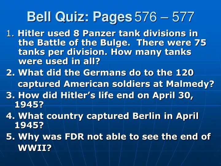 bell quiz pages 576 577