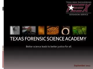 Texas Forensic Science Academy