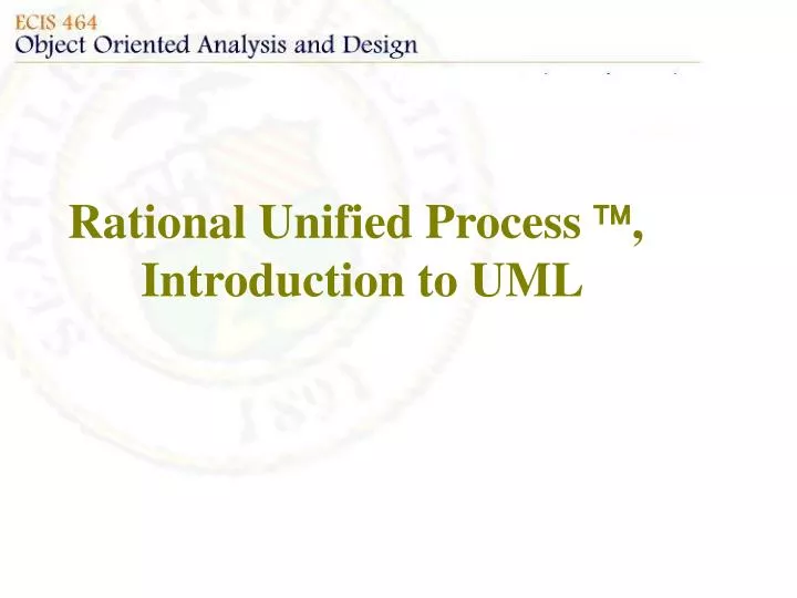 rational unified process introduction to uml