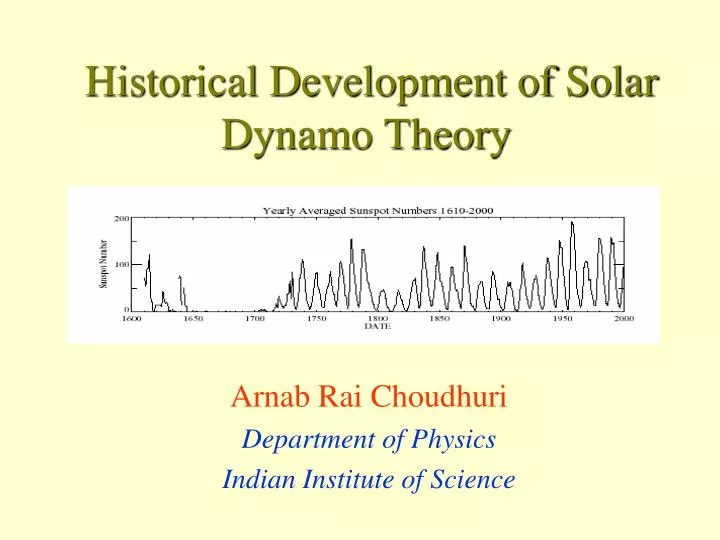 historical development of solar dynamo theory