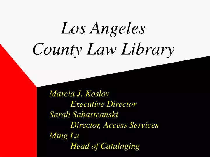 los angeles county law library