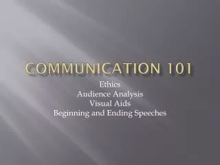 Communication 101