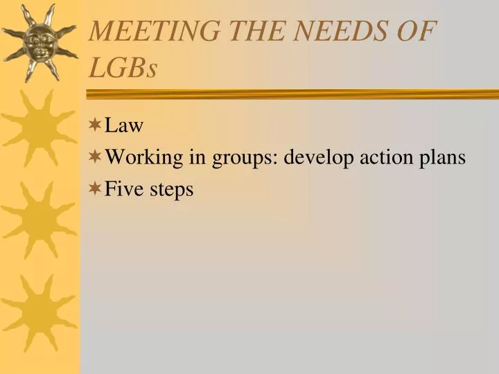 meeting the needs of lgbs