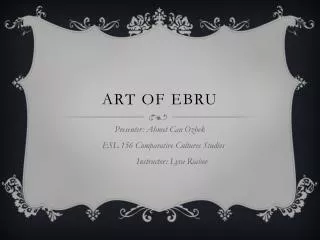 ART OF EBRU