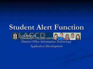 Student Alert Function