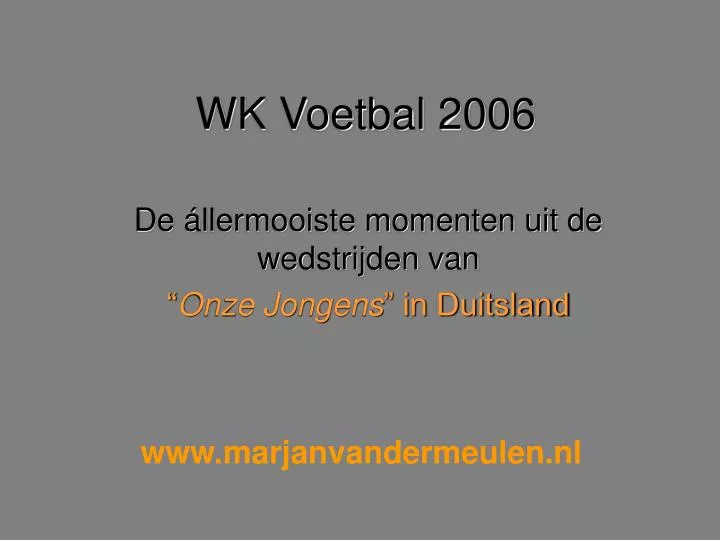 wk voetbal 2006