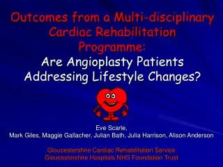 Outcomes from a Multi-disciplinary Cardiac Rehabilitation Programme: Are Angioplasty Patients Addressing Lifestyle Chan