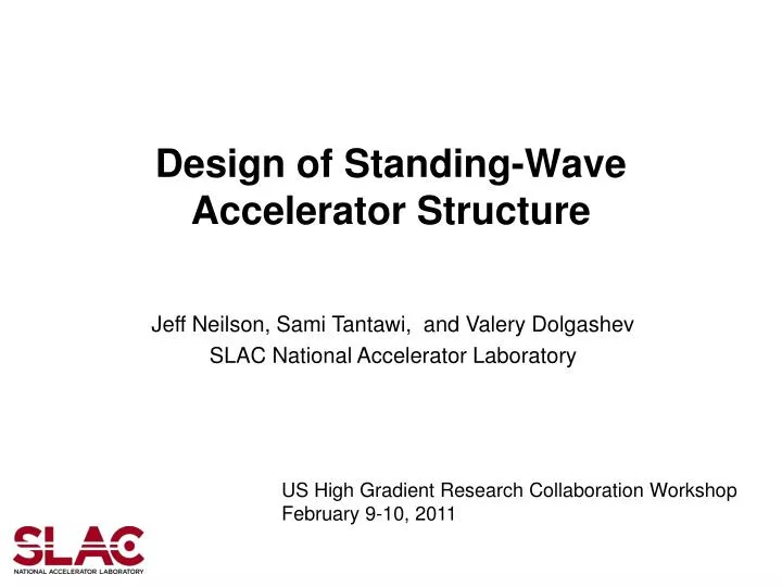 design of standing wave accelerator structure