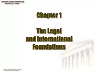 Chapter 1 The Legal and International Foundations