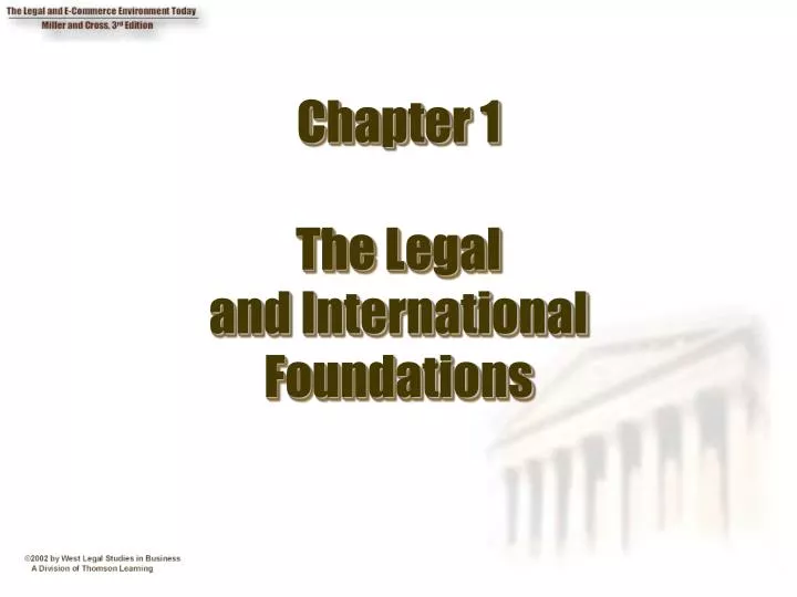 chapter 1 the legal and international foundations