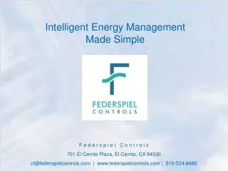 Intelligent Energy Management Made Simple