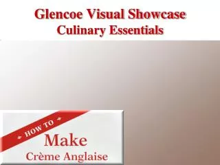 Glencoe Visual Showcase Culinary Essentials