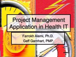Project Management Application in Health IT