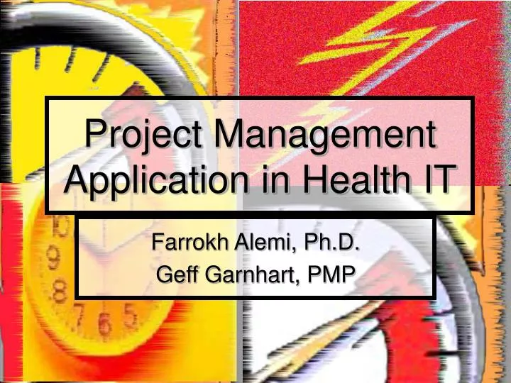 project management application in health it
