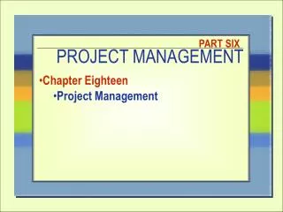 PROJECT MANAGEMENT