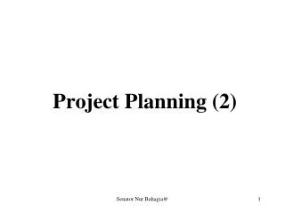Project Planning (2)