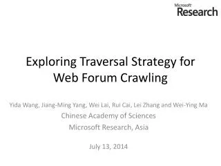 Exploring Traversal Strategy for Web Forum Crawling