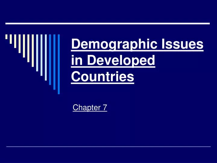 demographic issues in developed countries
