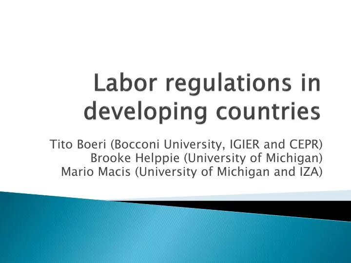 labor regulations in developing countries