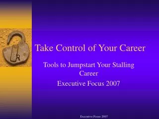 Take Control of Your Career