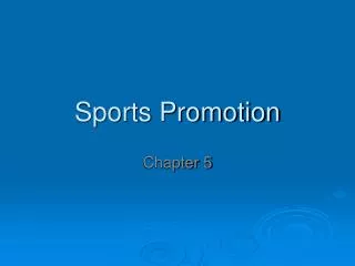Sports Promotion