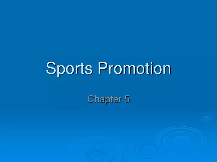 sports promotion
