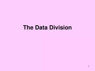 The Data Division