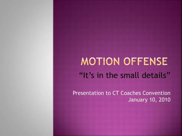 motion offense
