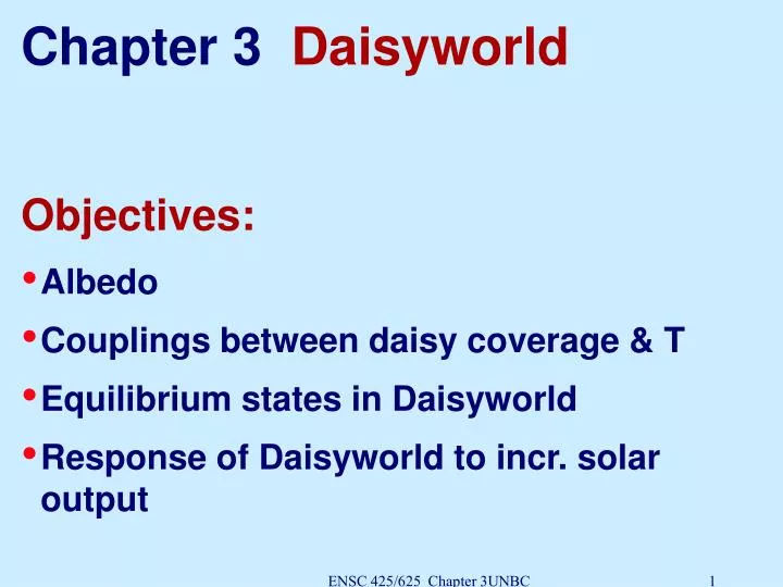 chapter 3 daisyworld