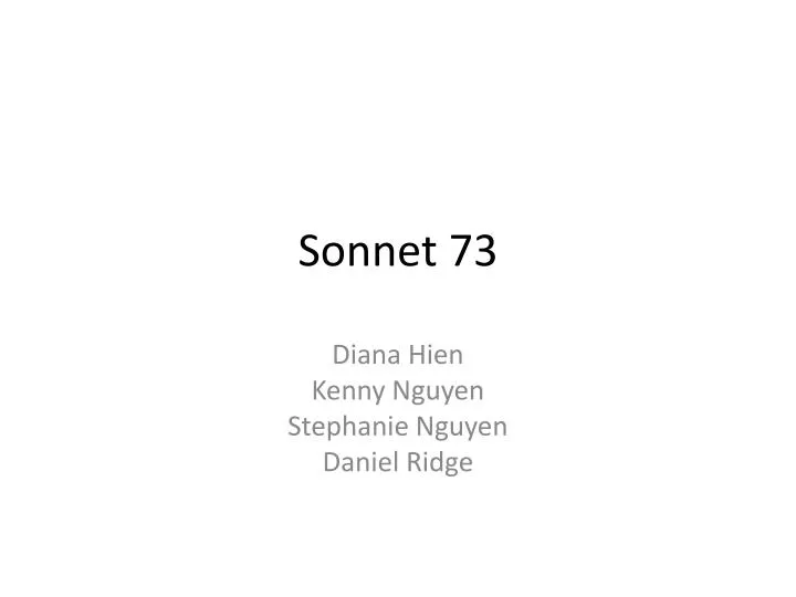 sonnet 73