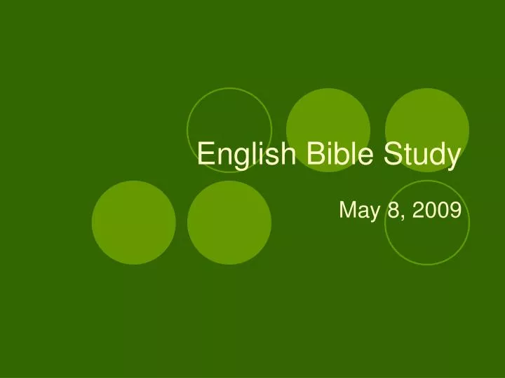 english bible study