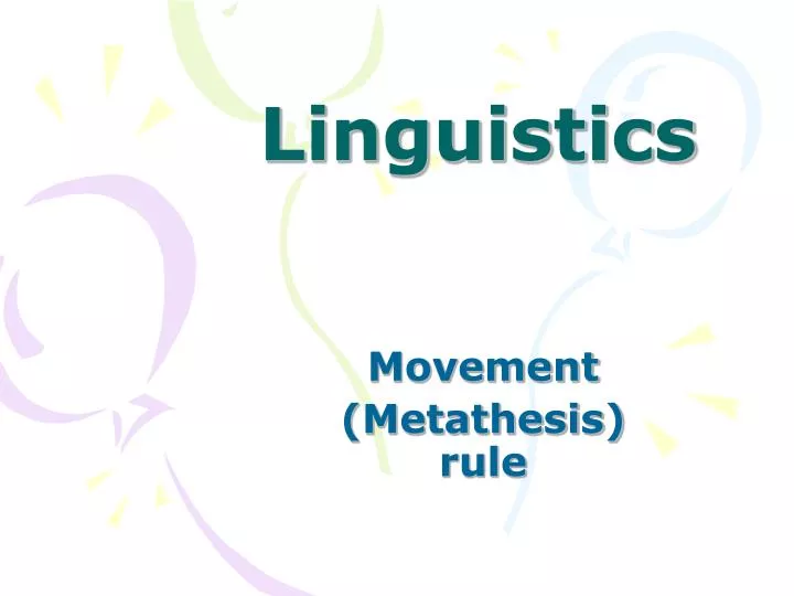 presentation in linguistics