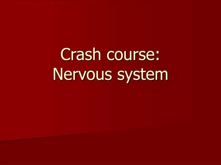 crash course nervous system