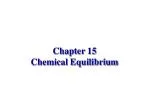 Chapter 15 Chemical Equilibrium - slide 1