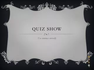 quiz show