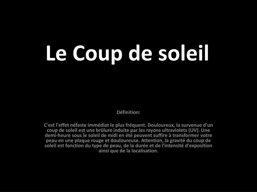 PPT - Le Coup de soleil PowerPoint Presentation, free download - ID:1746513