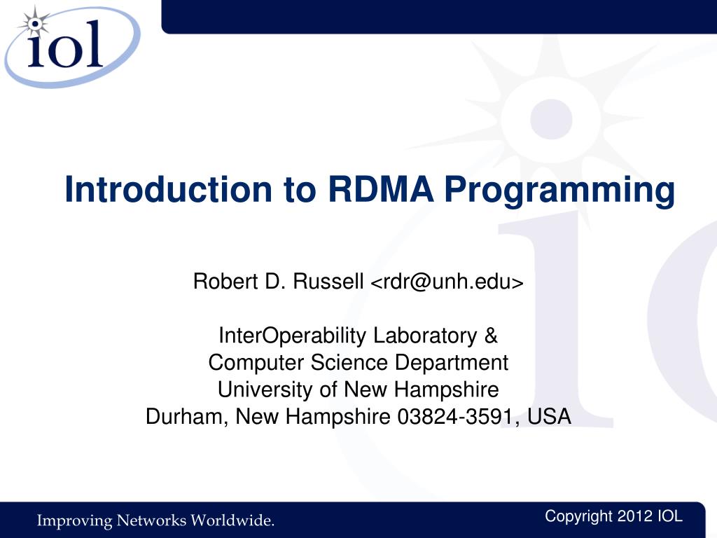 PPT - Introduction to RDMA Programming PowerPoint Presentation, free ...