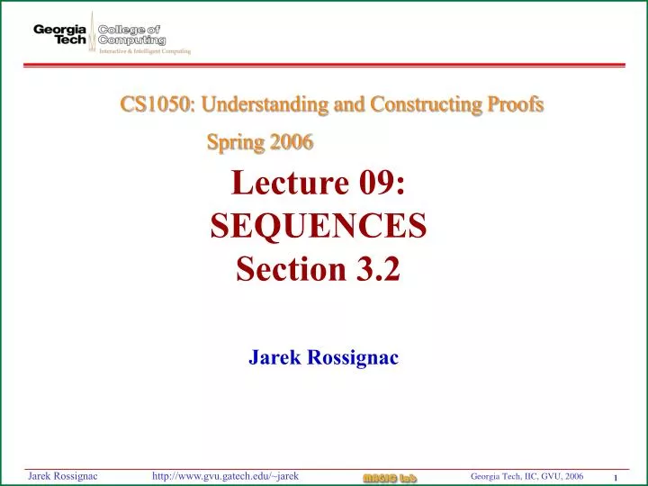 lecture 09 sequences section 3 2