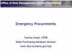 Emergency Procurements - slide 1