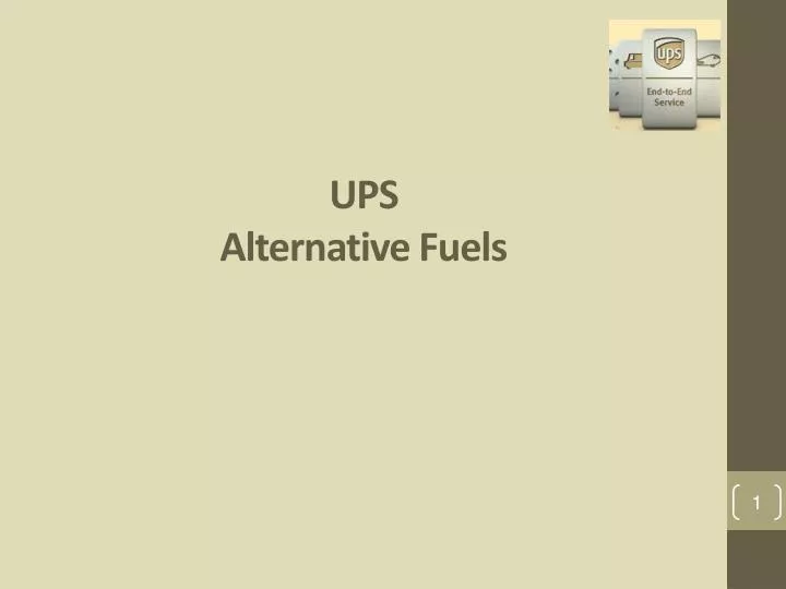 ups alternative fuels