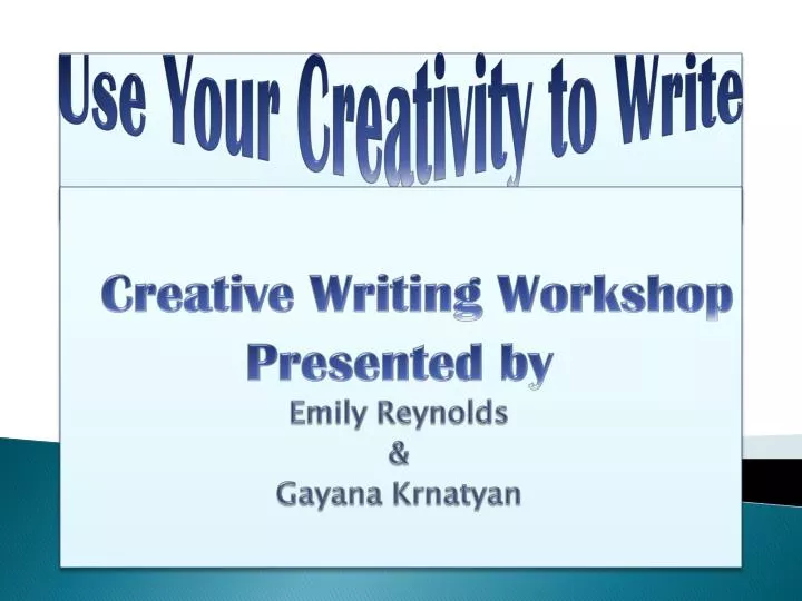 use your creativity to write
