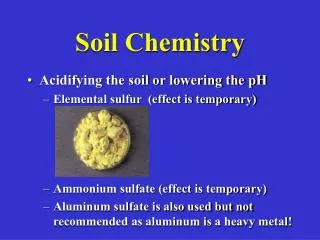 Soil Chemistry