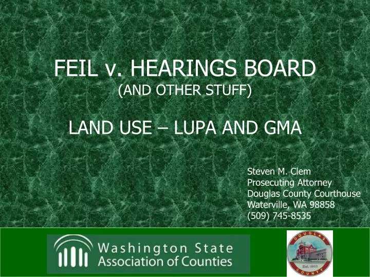 feil v hearings board and other stuff