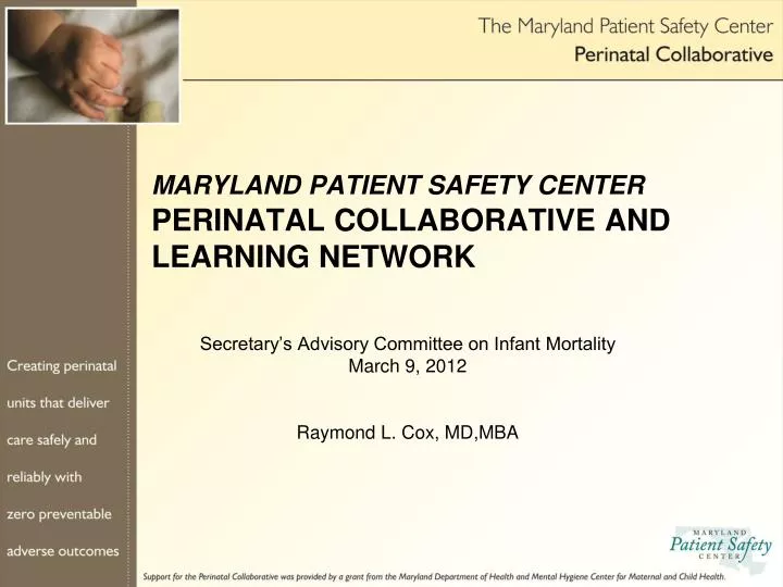 maryland patient safety center perinatal collaborative and learning network