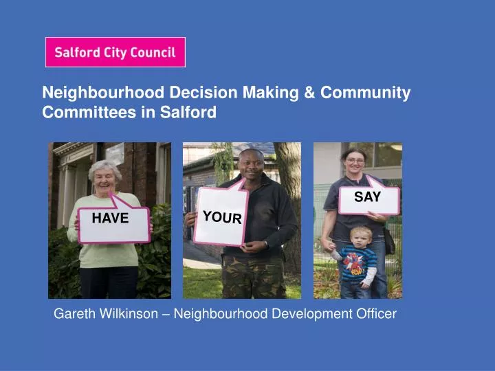 neighbourhood decision making community committees in salford